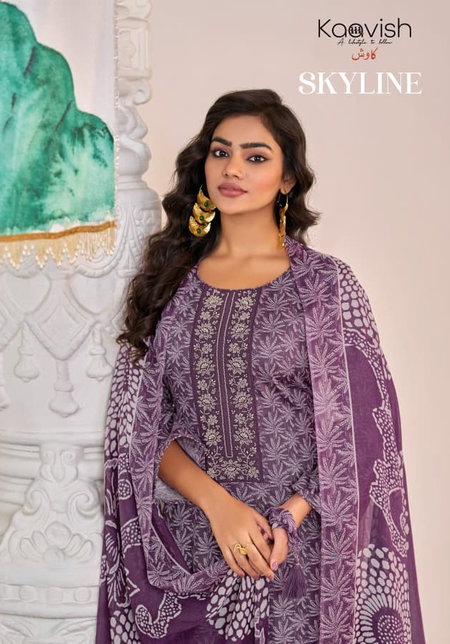 Skyline By Kaavish Jam Cotton Printed Dress Material Exporters In India